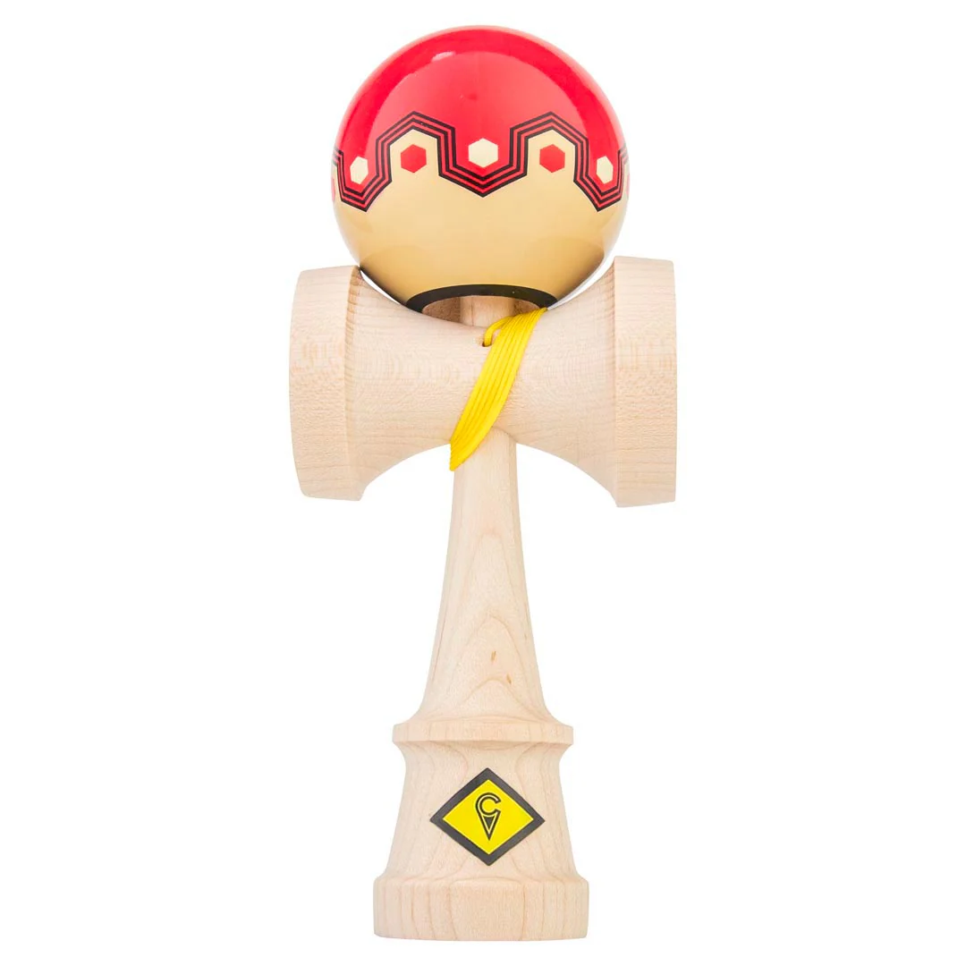 Craft Kendama - Origami - Superstick - Red & Tan - Image 5