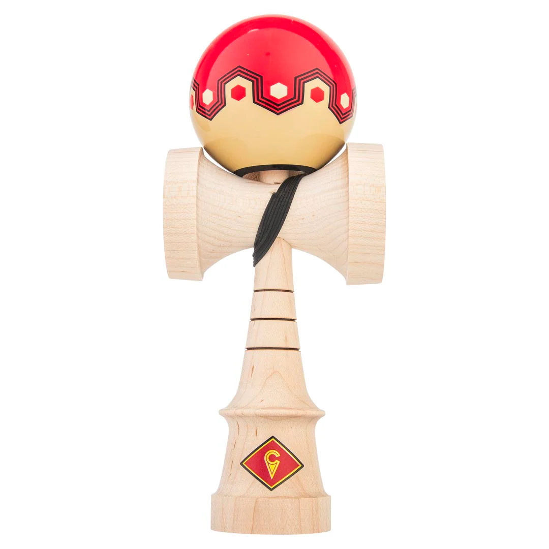 Craft Kendama - Origami - Superstick - Red & Tan - Image 8