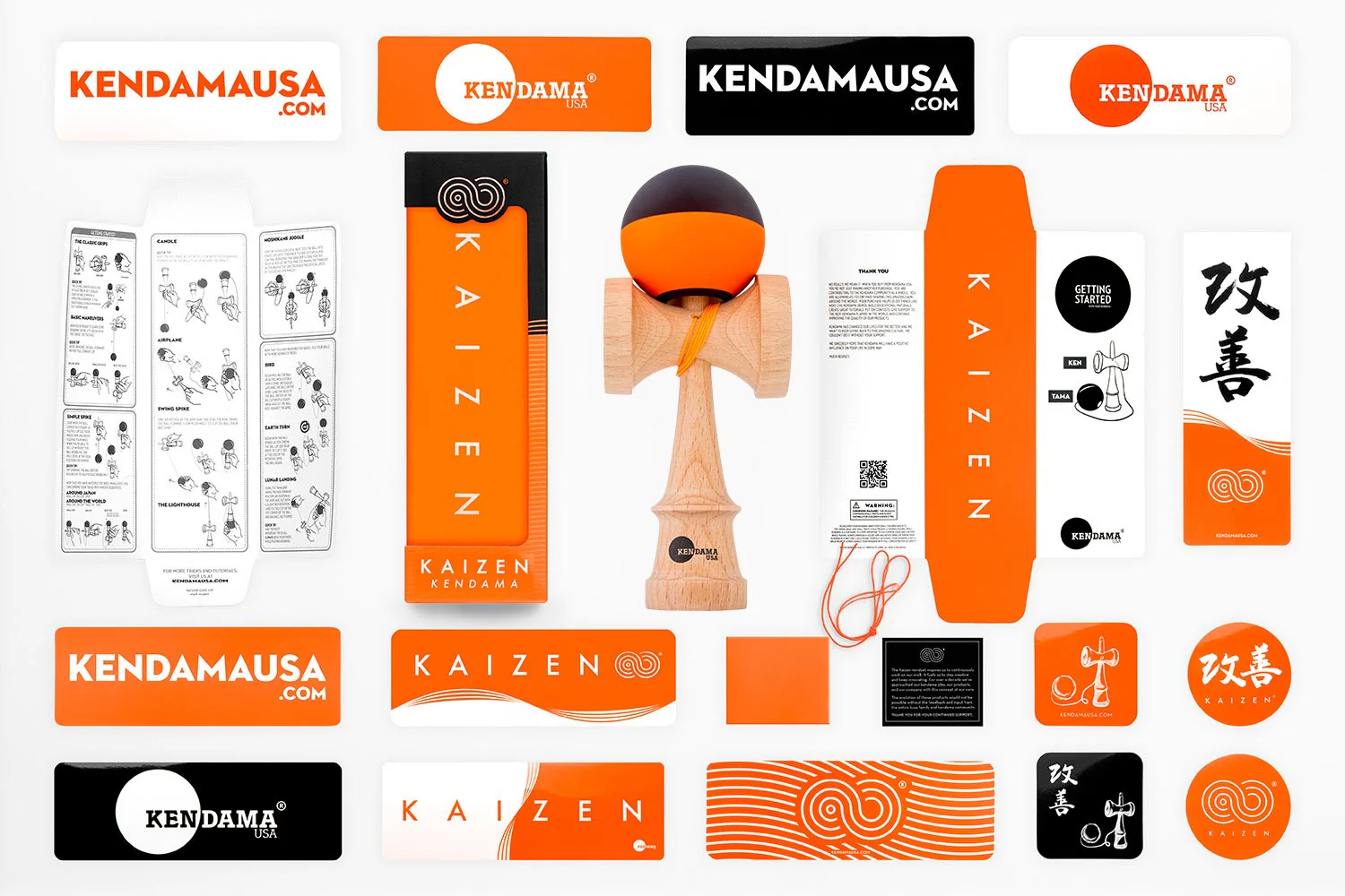 Kaizen Half Split - JET Shape - Orange & Black - Image 4