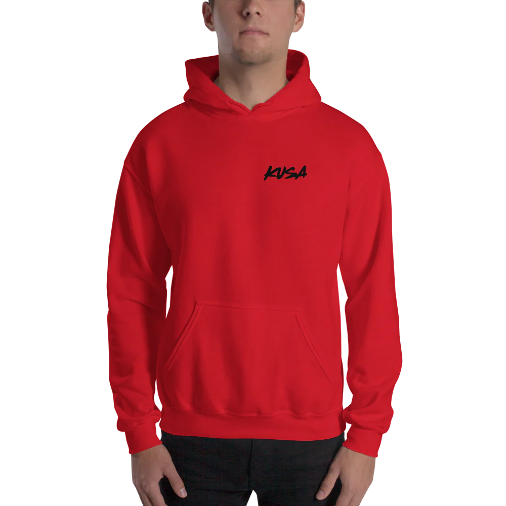 KUSA Script Logo Hoodie - Minimal - Black Logo - Image 3