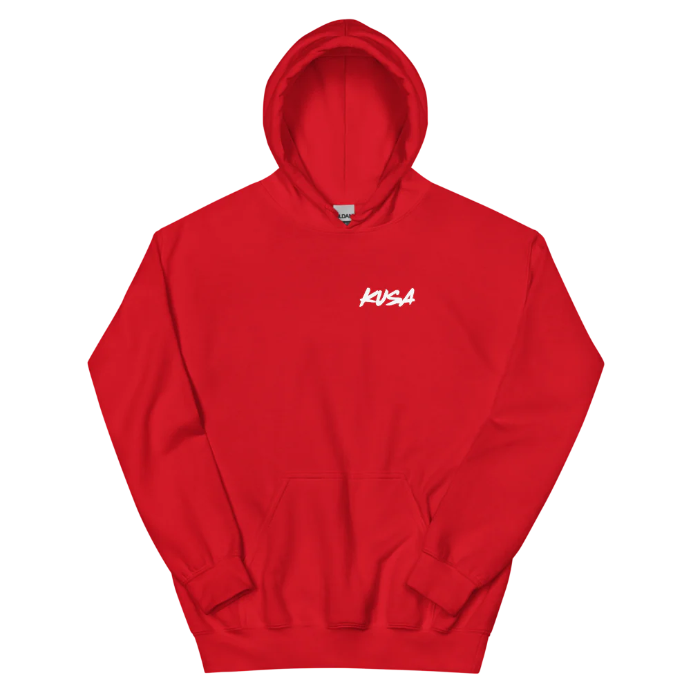 KUSA Script Logo Hoodie - Minimal - White Logo - Image 6