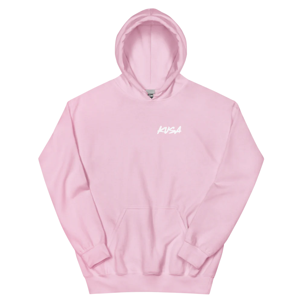 KUSA Script Logo Hoodie - Minimal - White Logo - Image 8