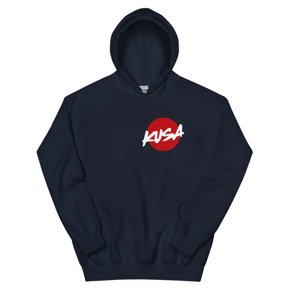 KUSA Script Logo Hoodie - White Logo - Image 6
