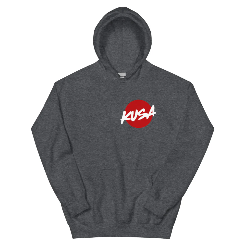 KUSA Script Logo Hoodie - White Logo - Image 8